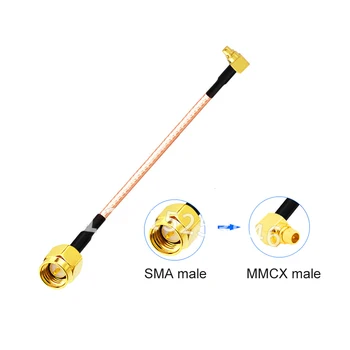 2 kom. SMA od čovjeka do čovjeka MMCX zakrivljena kabel produžni kabel Koaksijalni RF antena RG316 Skakač Pletenica priključak s niskim gubicima
