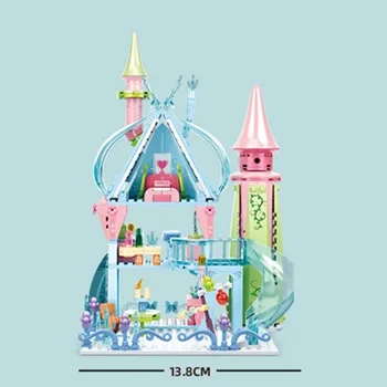 447шт Snježne Bajke Dvorac Prijatelji Ledeni Dvorac Model Cigle, Blokovi Postavlja Razvojne Igračke za Djevojčice Božićni Pokloni