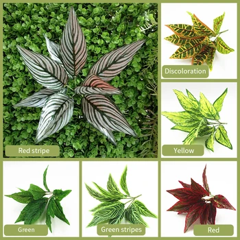 6 Vilica Umjetne Biljke Plastične Lažni Listovi Stabla Buket Tropskih Umjetnih Lišća Biljke Dekorativni Zid Biljaka Za Uređenje Doma