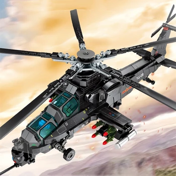 SEMBO 704 kom. Vojno-tehnički Naoružani Avioni Gradivni Blokovi Model Helikoptera specijalnih snaga Cigle Borbeni helikopter Igračke za dječake Pokloni za rođendan