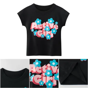 2021 Majica za dječake i djevojčice Ljetna odjeća kratkih rukava Grafički majice Dječje crno-bijele pamučne majice s ispis iz crtića Tees