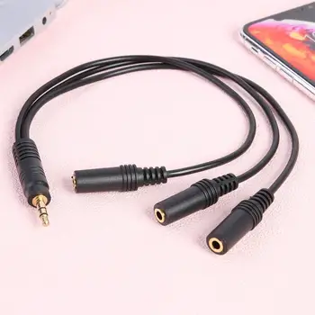 3,5 mm 3-polni priključak za 3-полосного Stereo Audio Razdjelnik za slušalice, Kabel-ac ispravljač Pozlaćeni utikač Smanjuje gubitak kvalitete zvuka