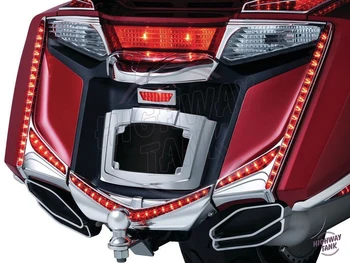 Crveni LED Stražnja svjetla motor s Vertikalnim Trakom Kočnice Motor dugo Svjetlo Signalni torbica za Honda GL1800 F6B 2012 2013 2016