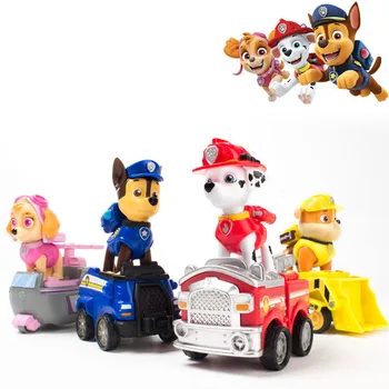 Lapa Patrole Gradivni Blokovi Montaža Komplet Sjedište Usmjerite Vozilo Cigle Rescue Dog Stroj Anime Štene Figurica Igračke Poklon