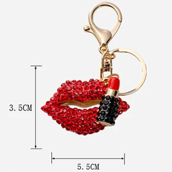 Novi Europski, Američki Seksi Usne Privjesak za ključeve Kreativni Privjesak Metalni Stereo Ruž Debeli Guba Privezak za ključeve, Torba za Male darove